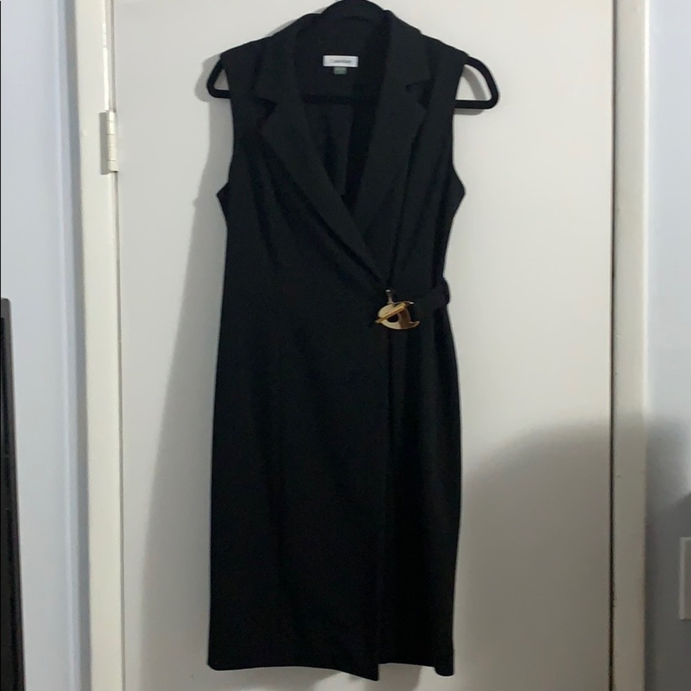 Calvin Klein little black wrap dress